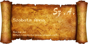 Szobota Anna névjegykártya